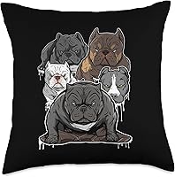 Vista 5 de Pitbull shirt, Pitbull terrier, Bully American pit Camisa, Pitbull Terrier, American Bullies - Almohada para perro, 16 x 16 pulgadas, multicolor