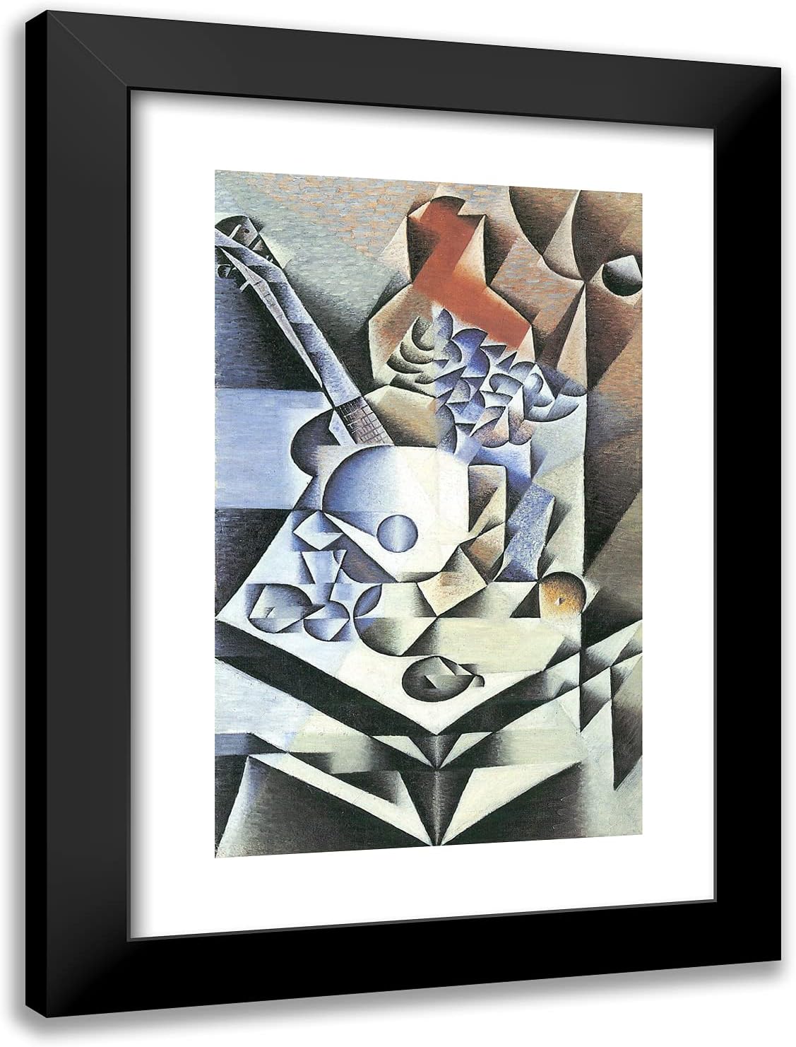 ArtDirect Gris, Juan 18x24 Gold Ornate Framed Art Print with Double Matting Titled: Music