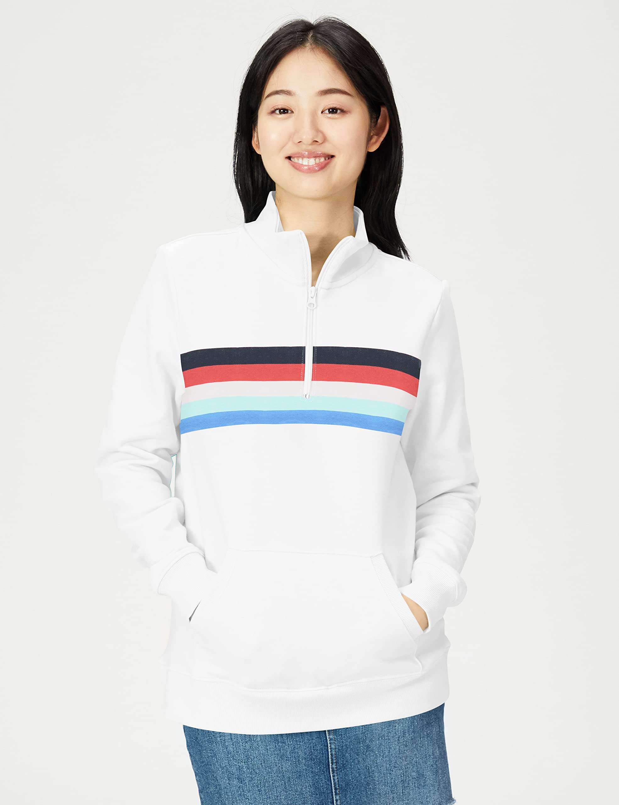 Amazon Essentials Top in Pile con Cerniera a Un Quarto a Maniche Lunghe (Disponibile in Taglie Forti) Donna