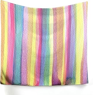 KnSam - Tapiz de poliéster para colgar en la pared, diseño de rayas verticales, 200 x 150 cm, multicolor