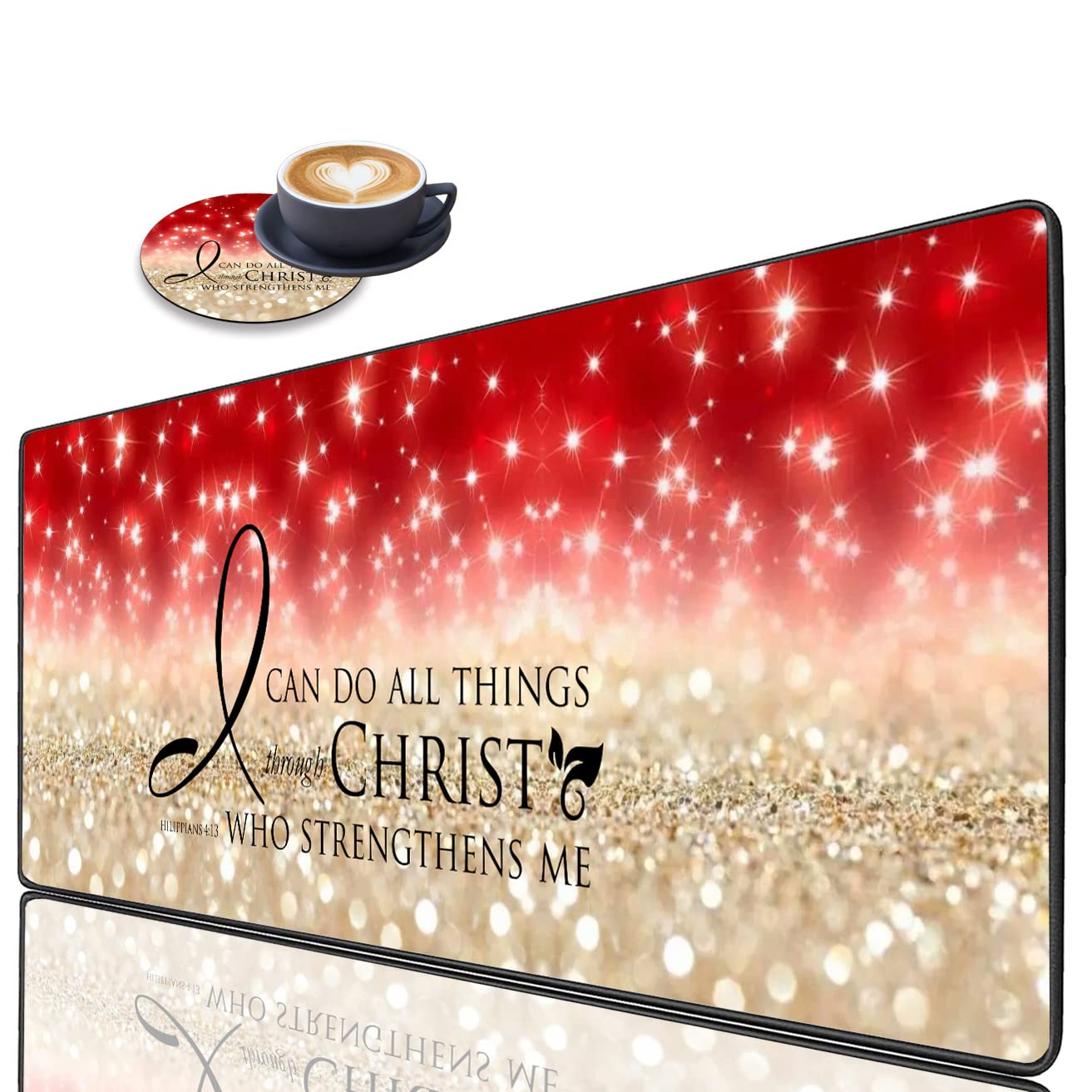 Bible Verse Mouse Pad Set - Wrist Rest & Coaster -23