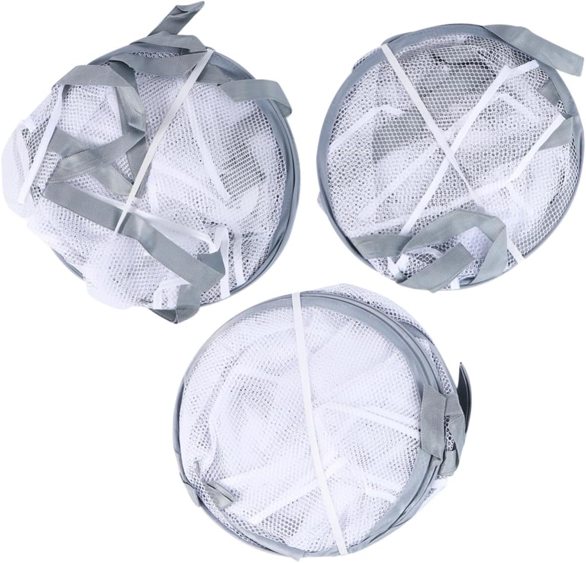 3pcs Household Hanging Clothes Drying Basket Set, Iron Wire Mesh Laundry Organizer for Sweaters and Socks, Flat Spreading Clothes Rack for Home Use
