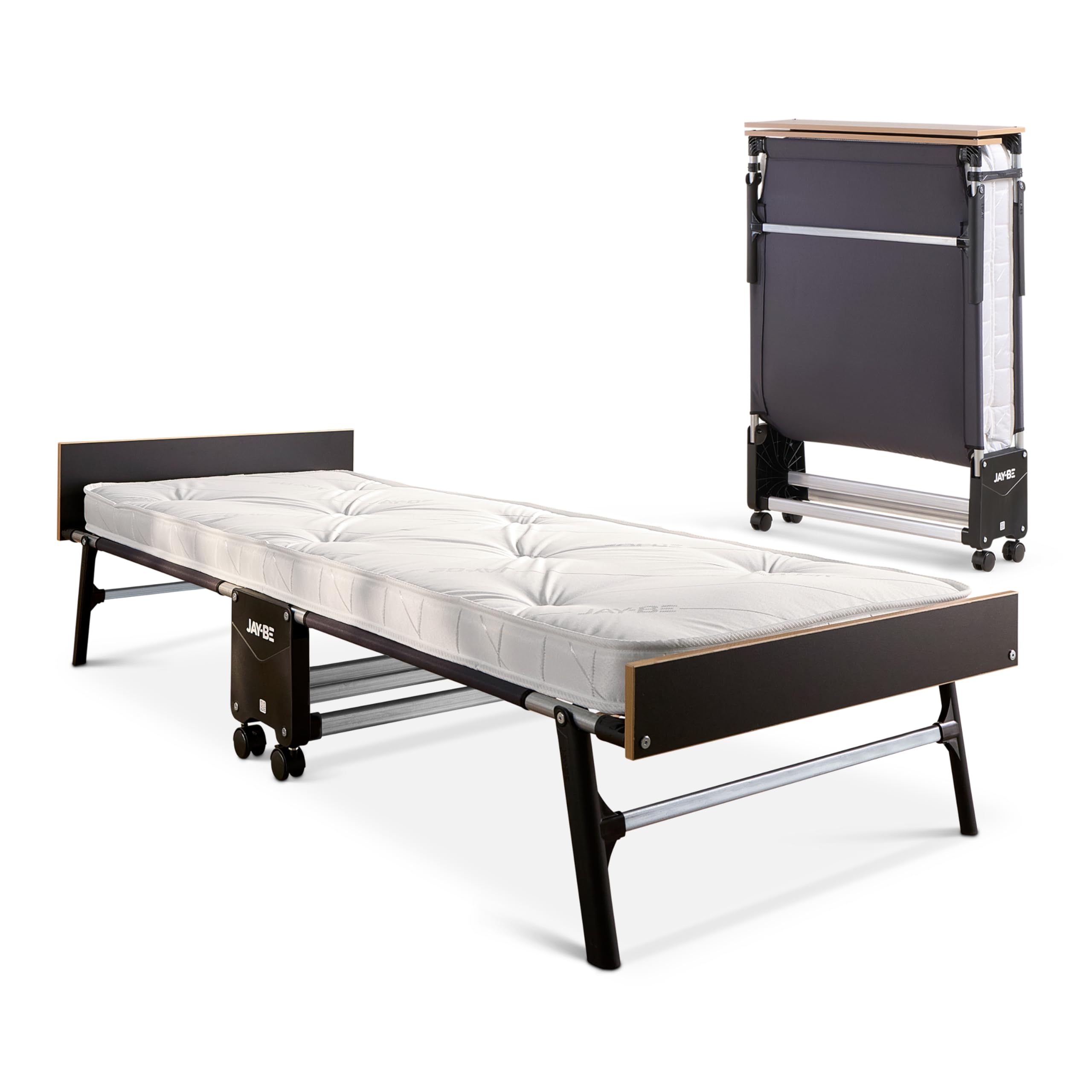 Jay-Be Grand Folding Bed with Mattress - Pocket Sprung Comfort - Made in UK