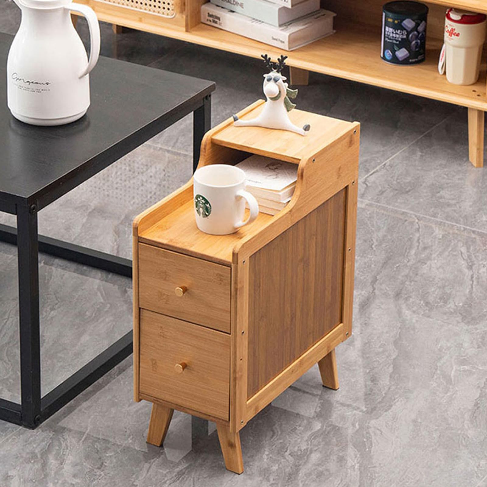 VZXベッドサイドテーブルベッドサイドに引き出し付き多機能収納サイド