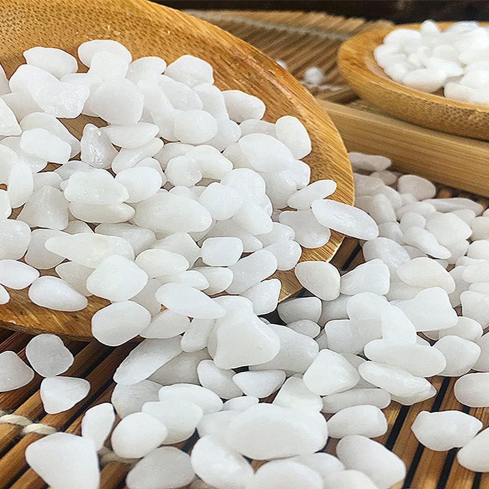 Haawooky 2 lb White Natural Polished Stones,3/8 Inch Rocks for Succulent Plants,Decorative Polished White Pebbles for Potted Plants,Green Plants,Flower Pot,Fish Tank Decoration : Patio, Lawn & Garden