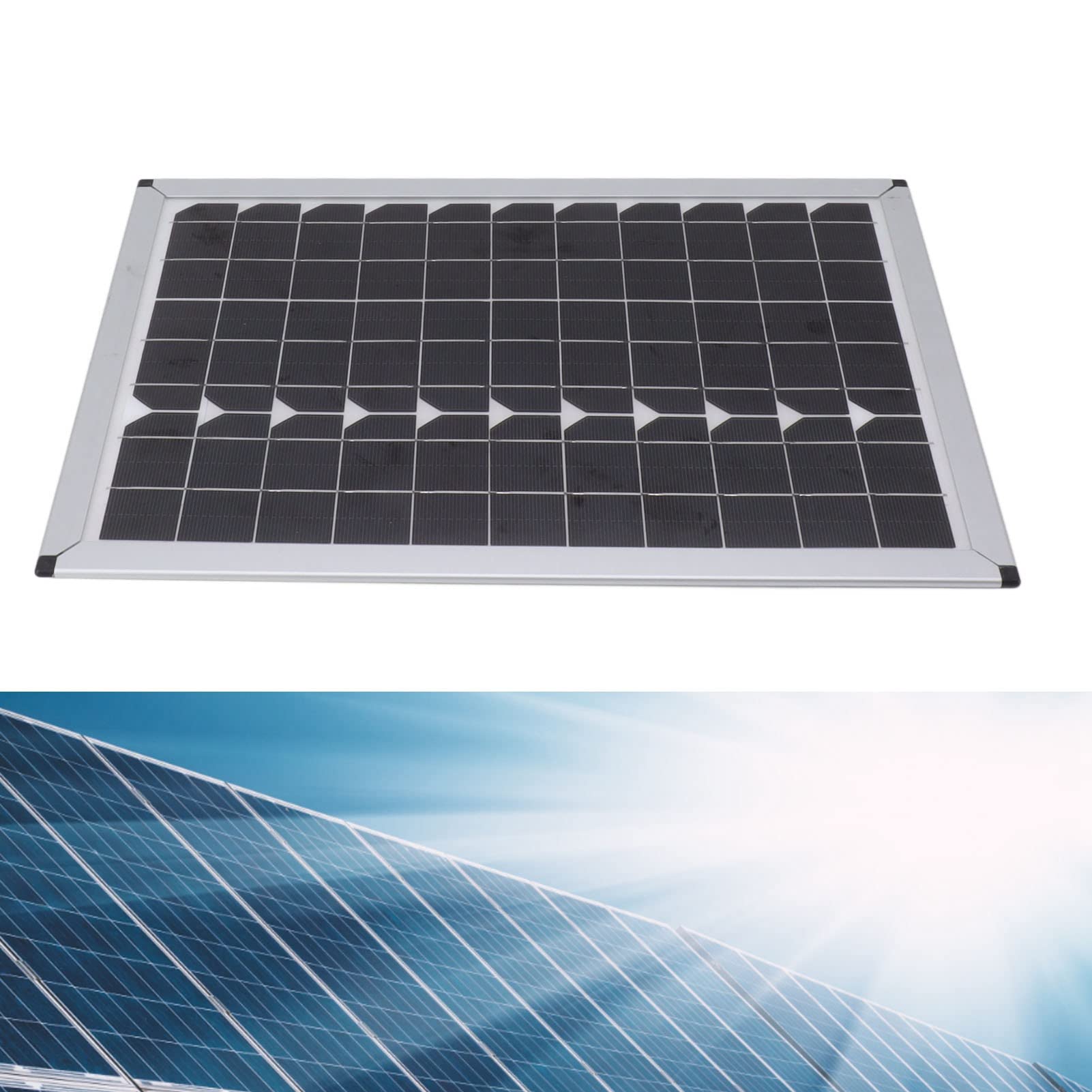 Caricabatterie Solare, Pannello Solare 100W 18V Silicio Monocristallino per Esterno