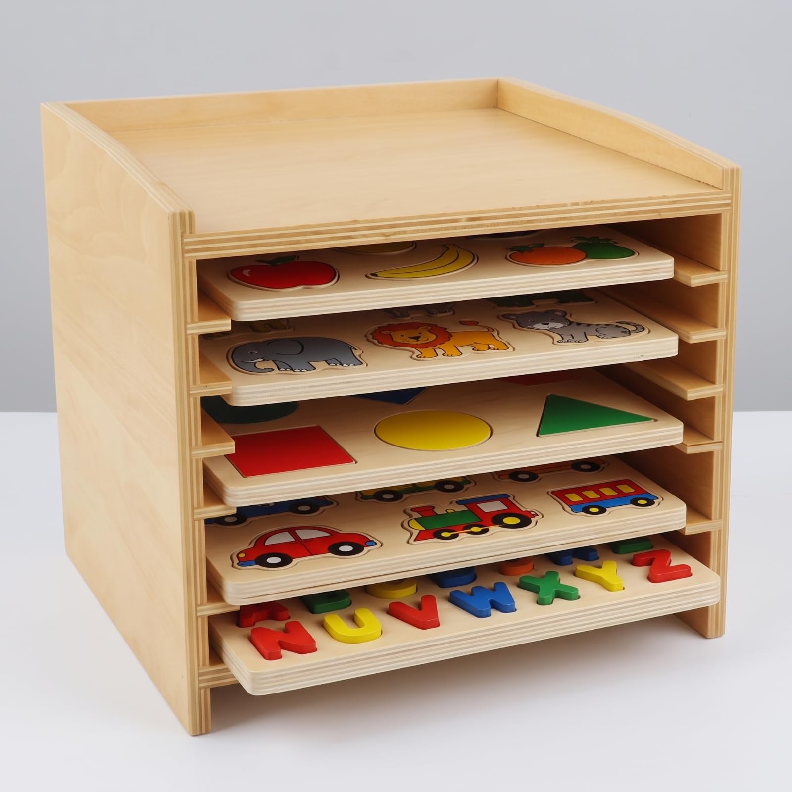 predolo Mobile Educativo in Legno Scaffale con Fessure Aperto Libreria Montessoriana per Maestre, Cameretta
