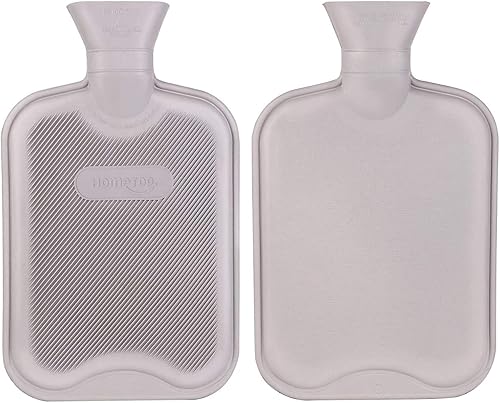 Miniatura 3 de HomeTop Botella de agua caliente de goma clásica prémium (gris)