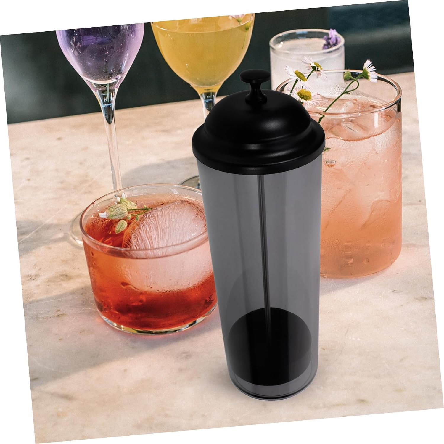 SHOWERORO Straw Dispenser Holder for Counter Straw Storage Bucket Home Accessories