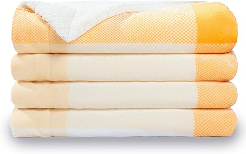 Miniatura 10 de NANPIPER Manta sherpa, cálida y mullida a cuadros, manta de forro polar suave para cama, tamaño individual a cuadros grises de 60 x 80 pulgadas