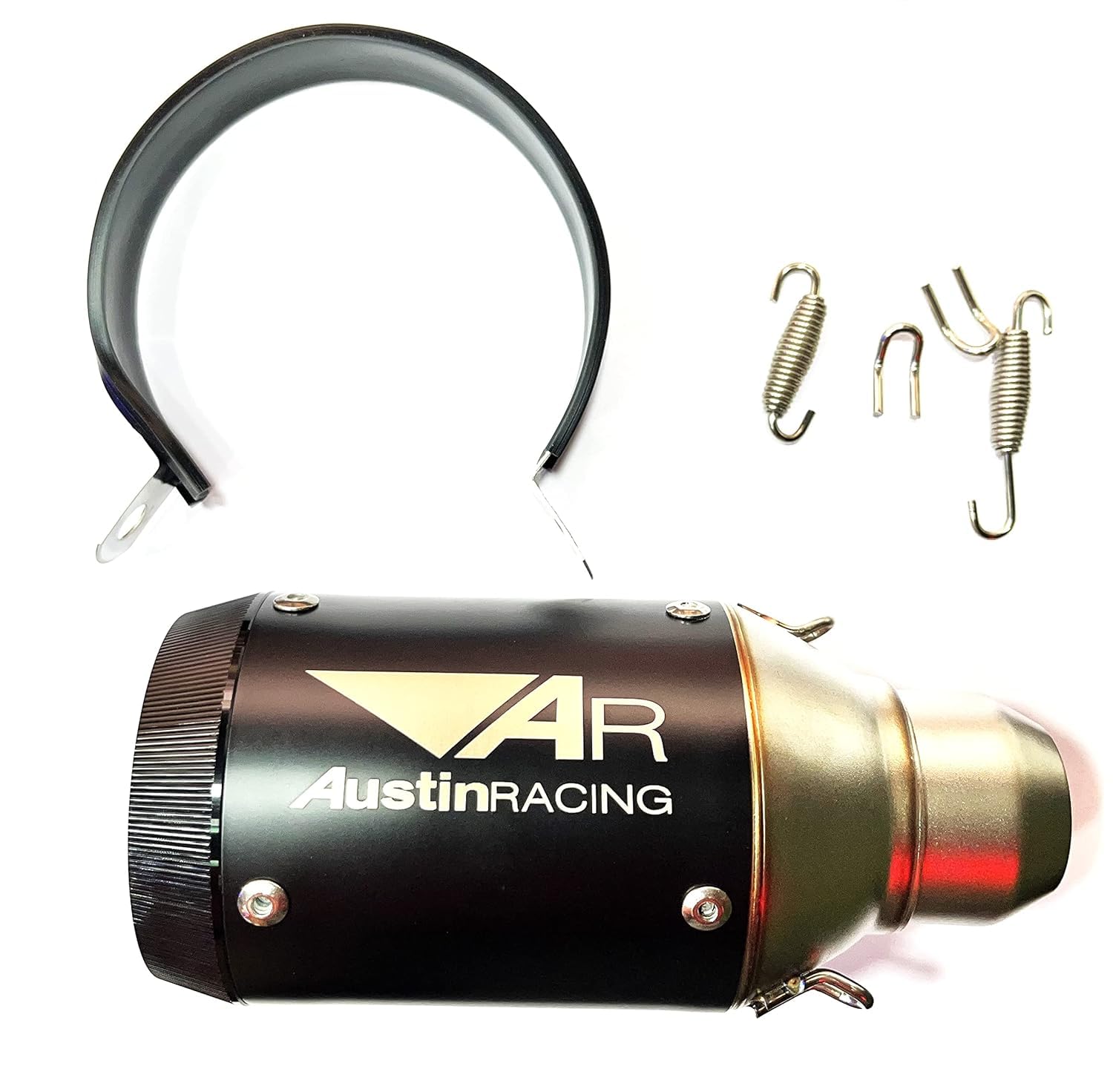 AR Austin Exhaust Full Black Universal For all Bikes and Scooty Loudest Exhaust AUB-01-image-7