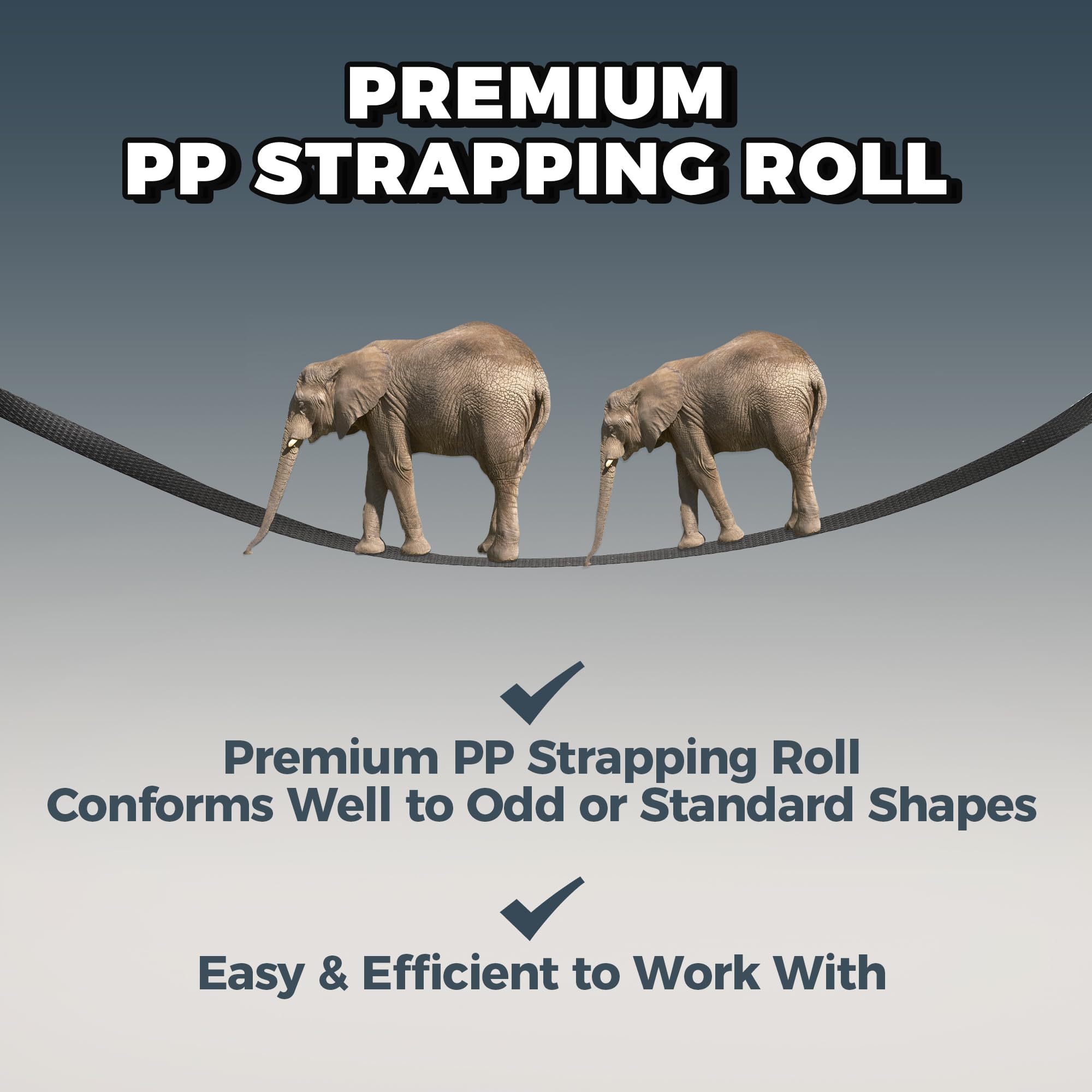 PP Strapping Roll - 1000ft, 400lb Break Strength -9 PP Strapping Roll - 1000ft, 400lb Break Strength -9