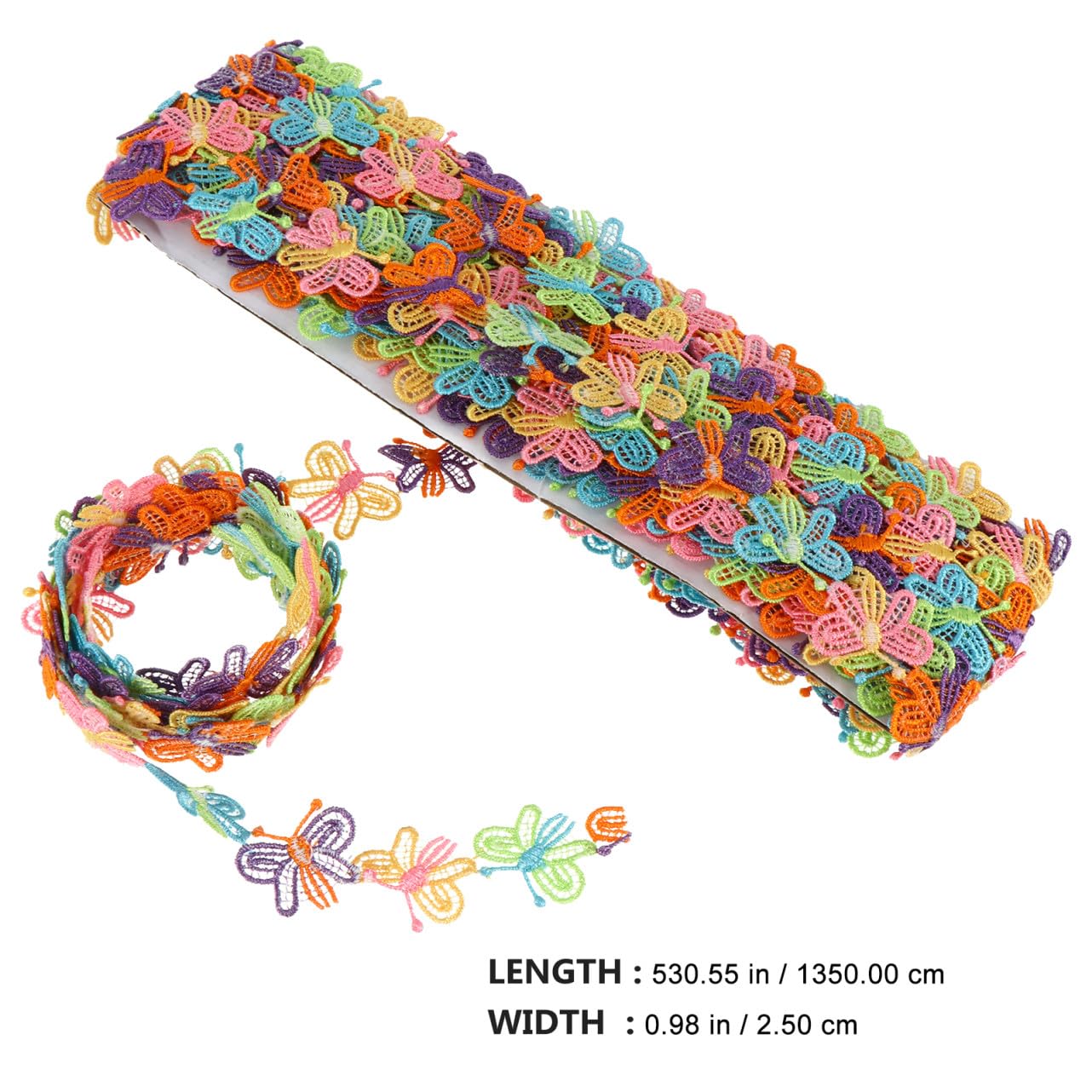 TEHAUX 2rollos Cinta De Encaje Floral De Yardas Para Decoración De Ropa Manualidades y Accesorios De Costura Para Bodas y