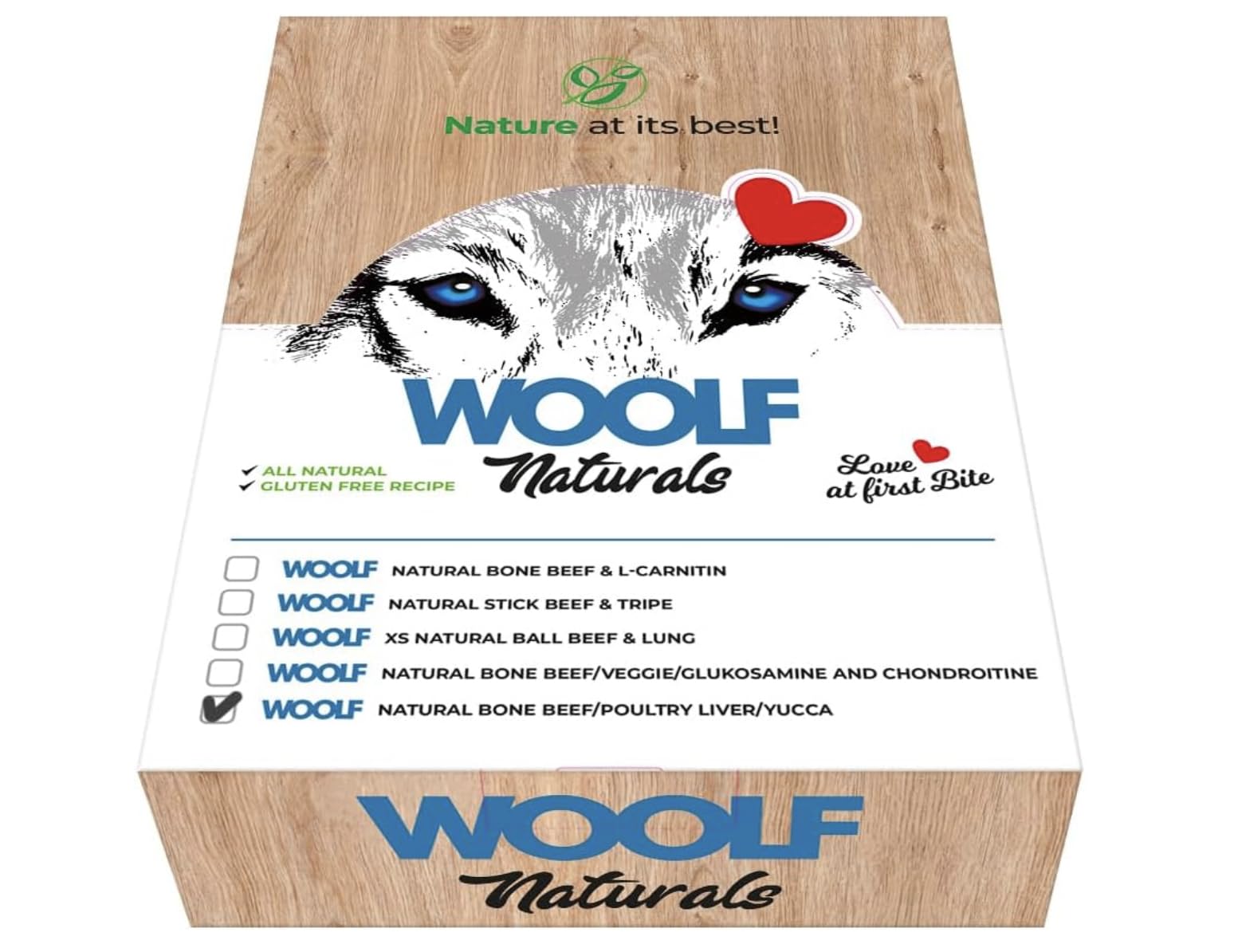 Huesos Perros - Sabor Ternera - Snacks Naturales Digestivos - Dog Treats Salud Digestiva - con Yuca Probióticos Glucosamina Condroitina - Control Peso Articulaciones - Caja 30 Uds - Woolf Naturals