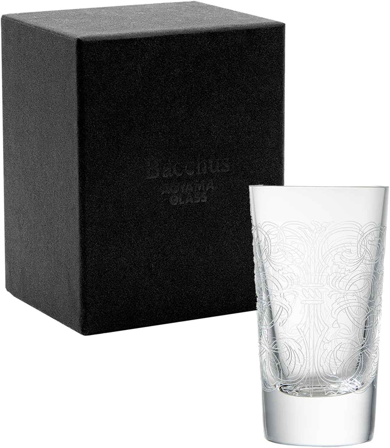 青山硝子 「バッカス Bacchus」 日本酒グラス ぐい呑み ウィスキー ダブル ショットグラス 約60ml ギフトセット箱入 父の日 プレゼント ギフト 贈り物 男性 幾何学 チェコ製 AMG-7037-1S 透明