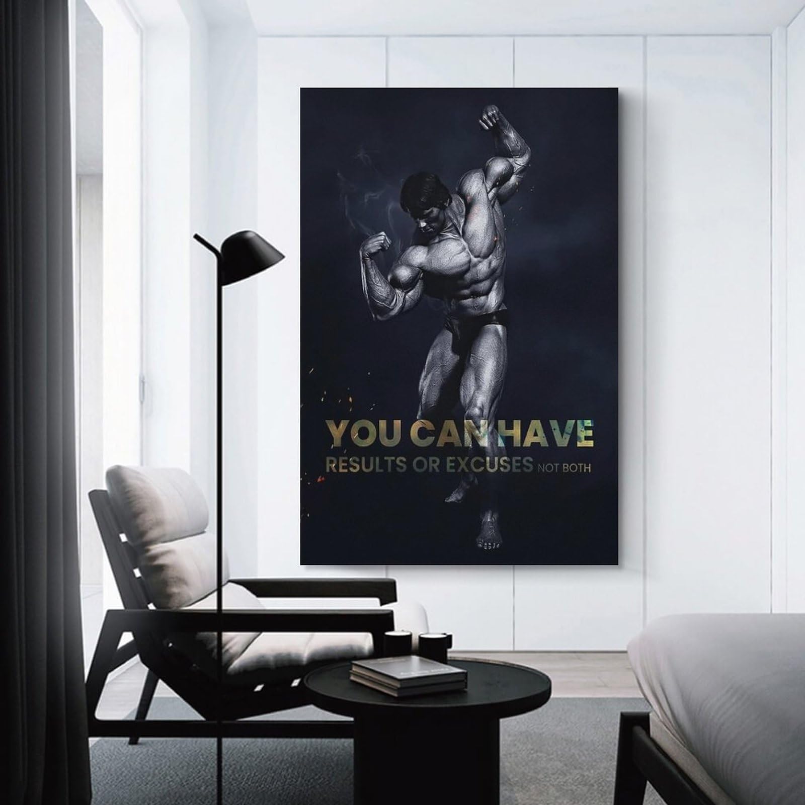Arnold Schwarzenegger Poster Bodybuilding Spier Mannen Fitness Training Citaten Muur Kunst Groot Canvas kunst Prints Home Sportschool Decor Motiverende Lettertype Poster D18211
