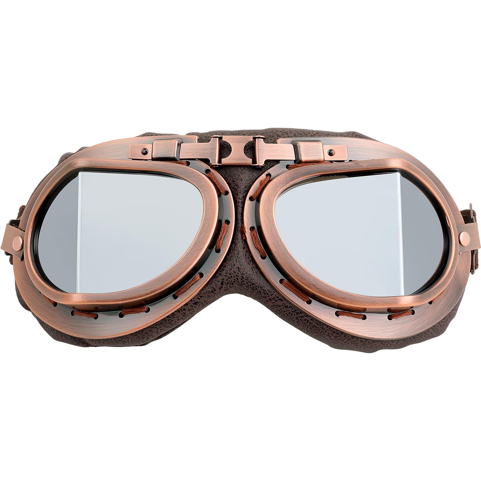 DREAMIZER Lunette Moto Vintage Style Punk Coupe-vent Aviateur Pilote ATV Motocross Lunettes Anti-poussière