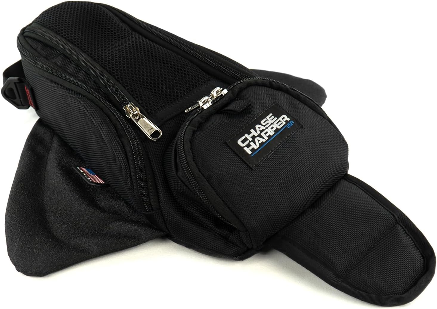 Chase Harper USA 1602M Black Manta X2 Magnetic Tank Bag - Water-Resistant, Tear-Resistant, Industrial Grade Ballistic Nylon with Anti-Scratch Rubberized Polymer Bottom, Super Strong Neodymium Magnets