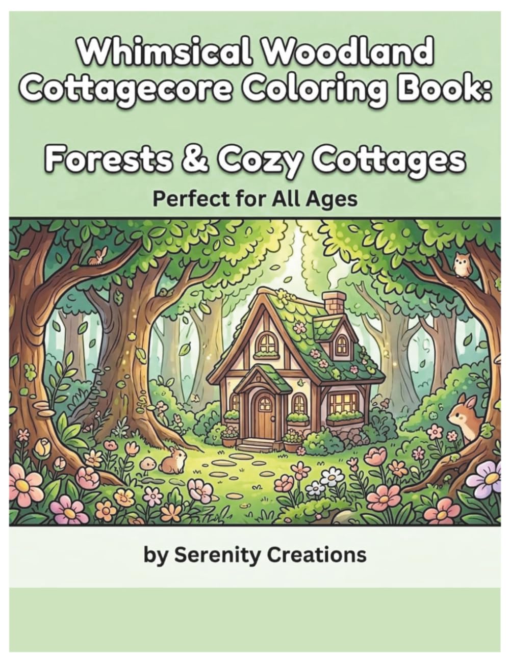Whimsical Woodland Cottagecore Coloring Book: Forests and Cozy Cottages Perfect for All Ages