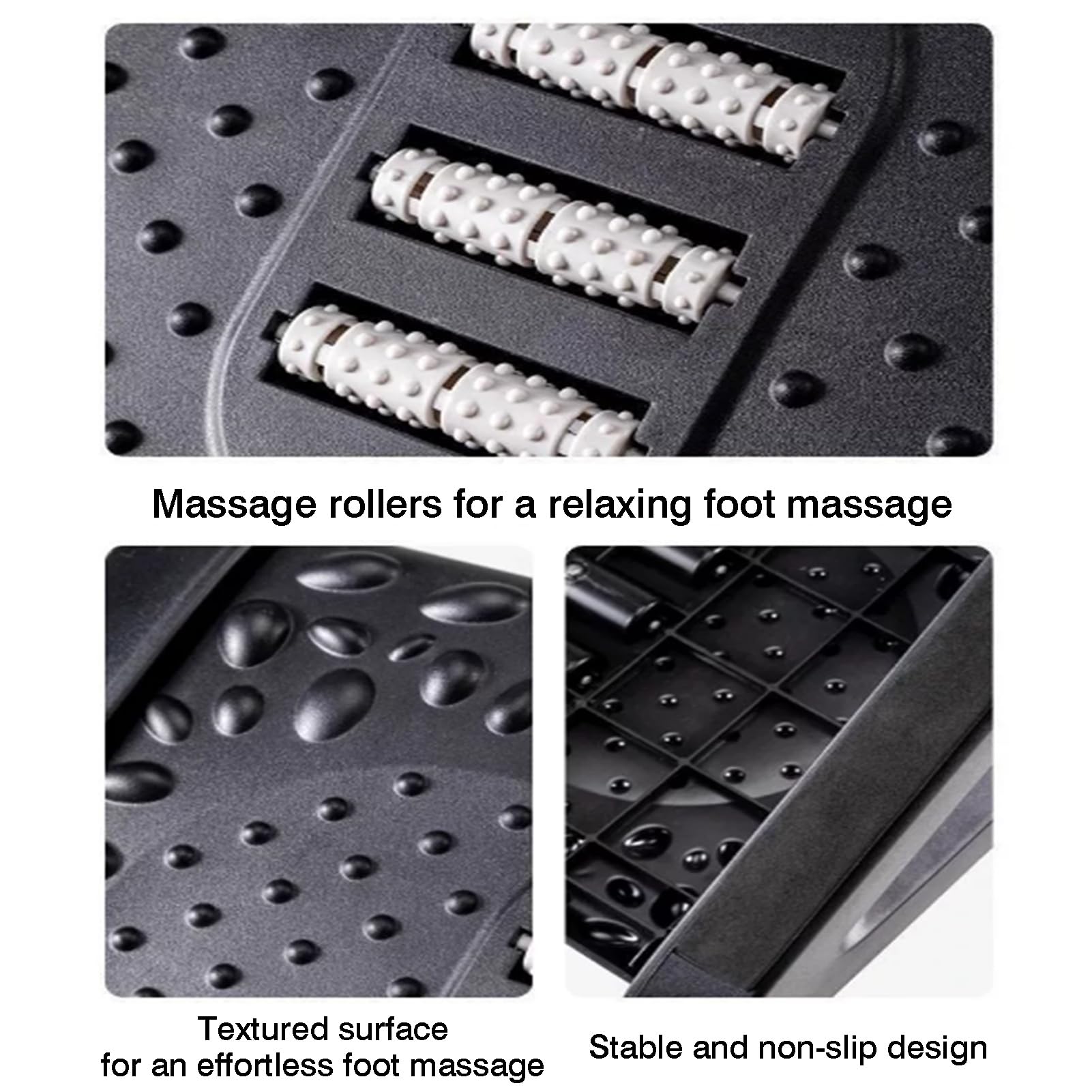 Fußstütze Unter Dem Schreibtisch For Unter Dem Schreibtisch Bei Der Arbeit, Ergonomischer Fußhocker Mit Fußmassagerolle, Maximale Belastung 150 Kg, Zur Verbesserung(Color-2)