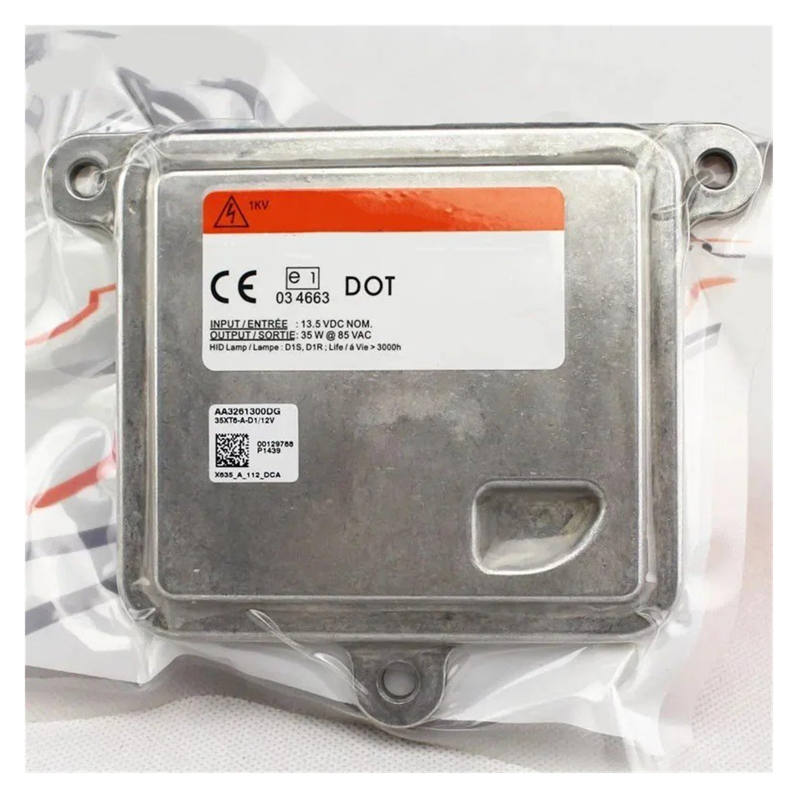Ballast Xénon Hid pour Land pour Rover Décharge Gaz Automatique, 1x D1S D1R Ballast Xénon 35XT6 12V 35W Adaptateur Phare HID Voiture ECG