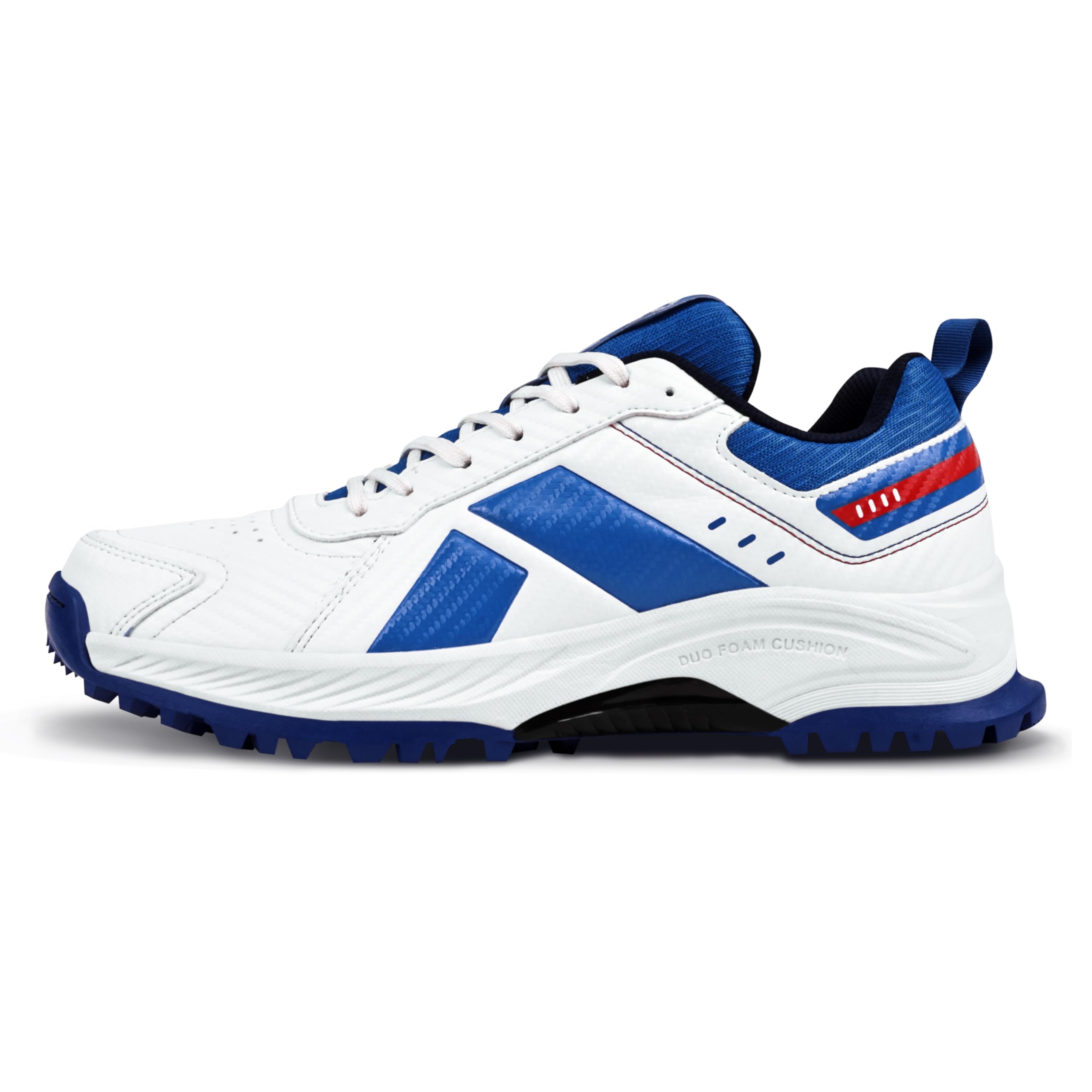 Hattrick Cricket Shoes for Men, Lightweight PU & Mesh Upper with Rubber Stud Sole, High Grip & Shock Absorption for Professional Cricket Training and Match Play