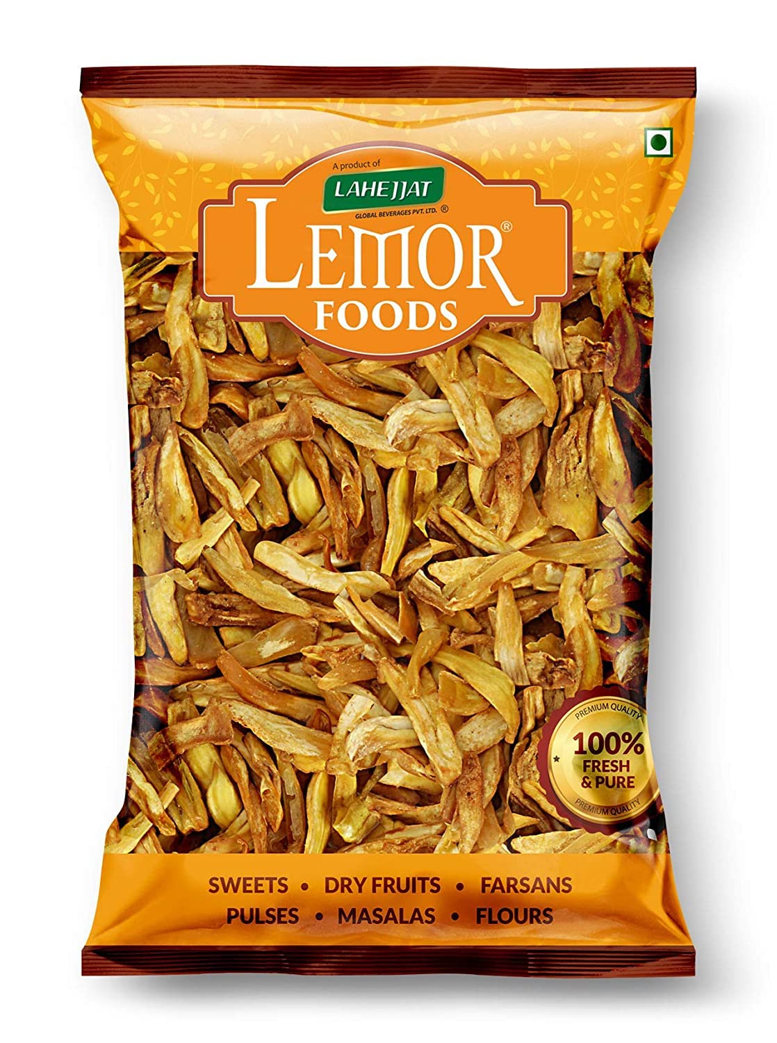 LEMOR Fried Jackfruit Chips Jackfruit Fanas-Chips (400 g, 2 Packs of 200 gms) | Namkeen Snacks for foodie Indians