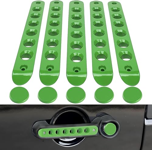 5 piezas de insertos para manija de agarre de puerta lateral y perillas de botón compatibles con Jeep Wrangler JK JKU Sahara Rubicon Unlimited