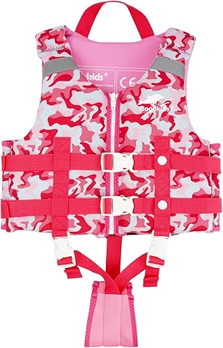 Vista 9 de Gogokids Chaleco de natación para niños pequeños, chaleco de natación de alta calidad para niños de 30-40-50-60-70-80 libras, flotadores para niños
