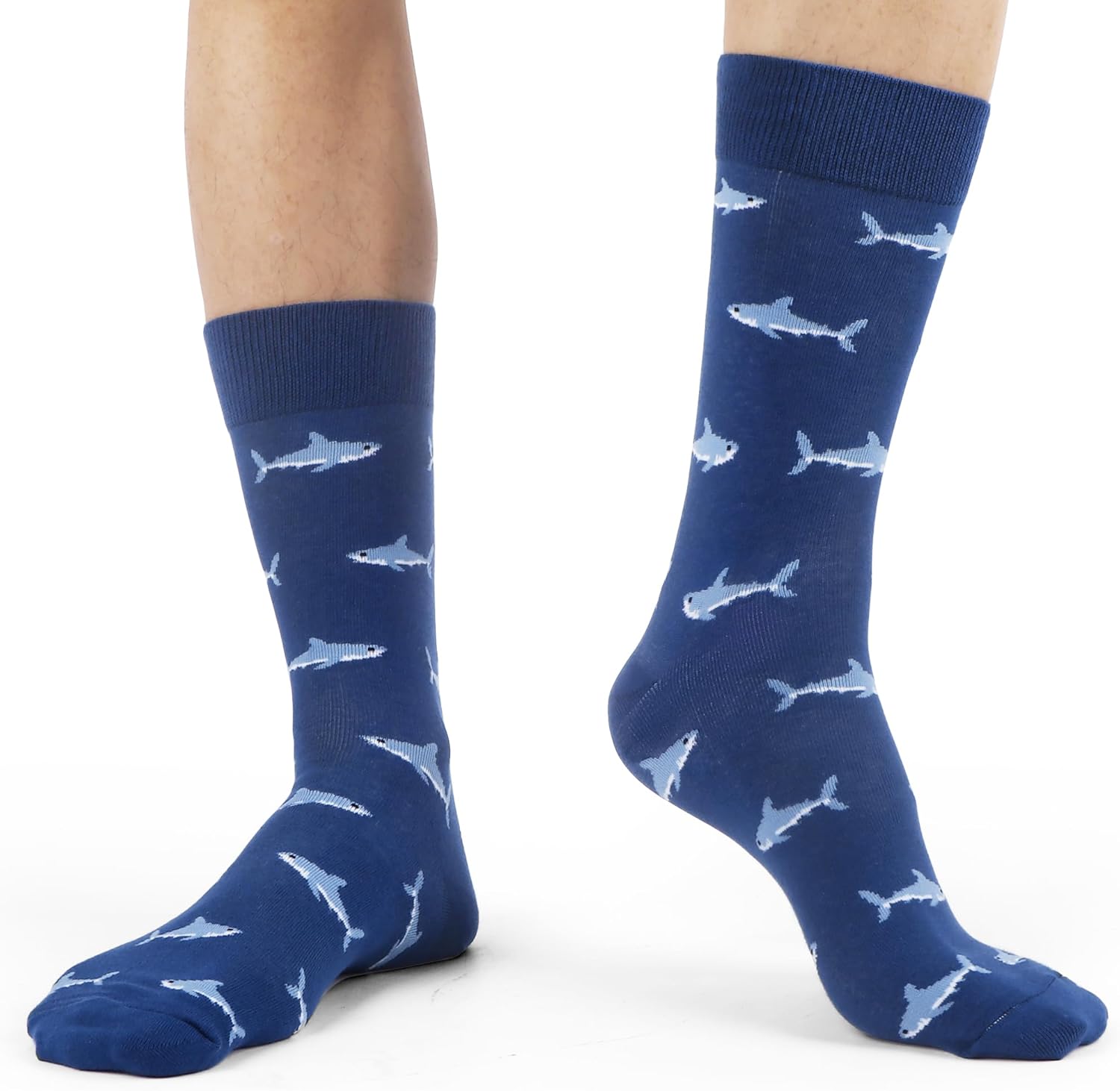 WeciBor Men's Patterned Dress Socks - 6/12 Pairs Seamless Cotton Crew Socks for Business, Office & Daily Wear - Image 5