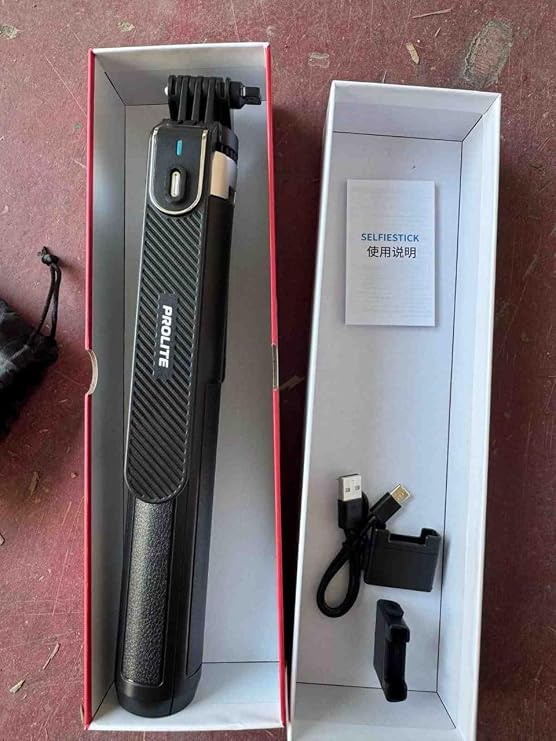 Rabsev Çift LED Işıklı Selfie Çubuğu Tripod, 1.8m Uzunluk, Dört Ayaklı, 360° Döner Kafa, Type-C Şarj