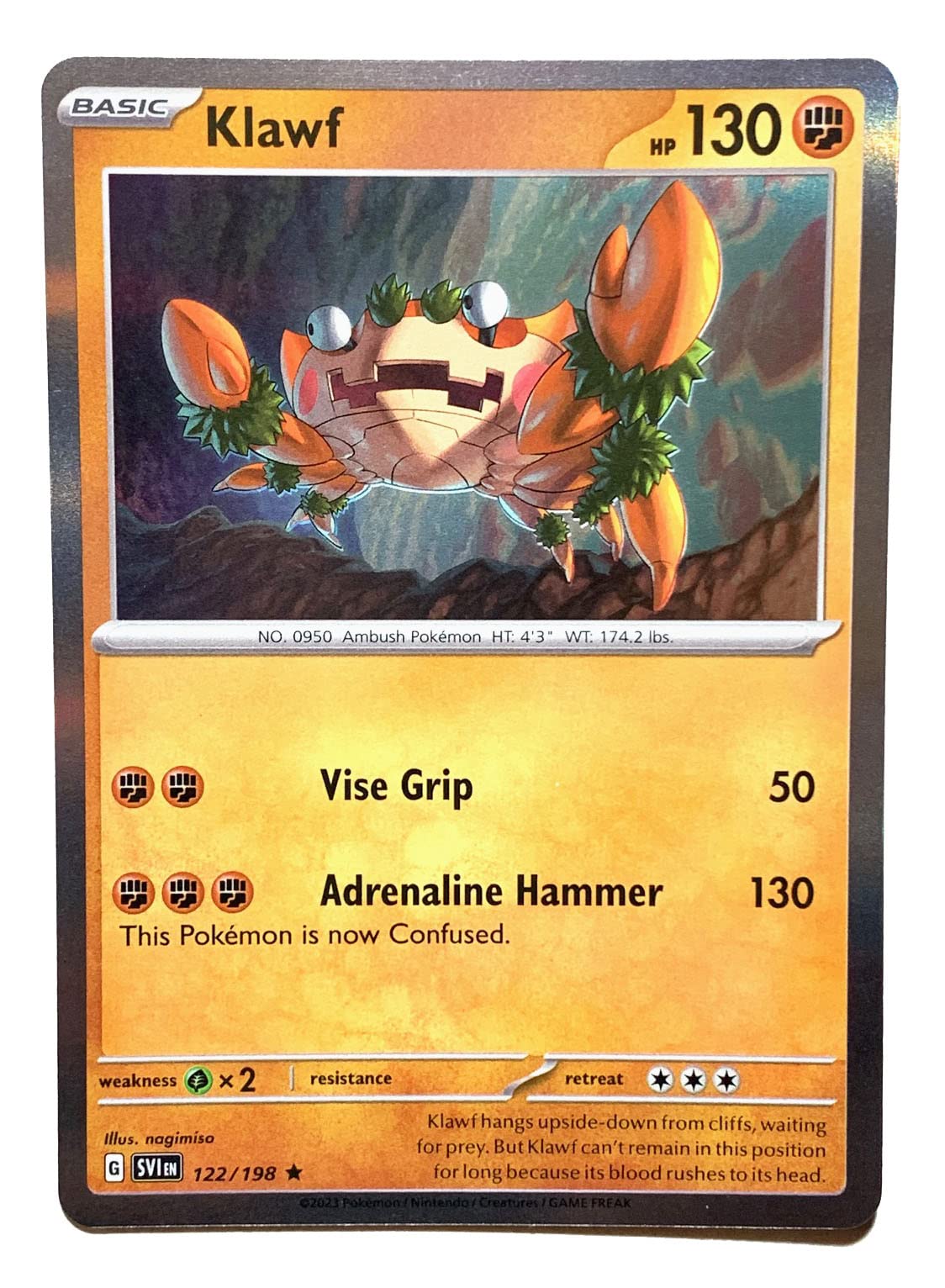 Pokemon - Klawf 122/198 - Scarlet & Violet