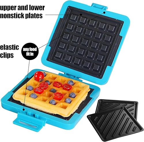 Miniatura 3 de Tostadora, tostadora de microondas, sandwichera, waflera, panini, apta para lavavajillas, sin electricidad, inalámbrica, ahorro de tiempo, rápido