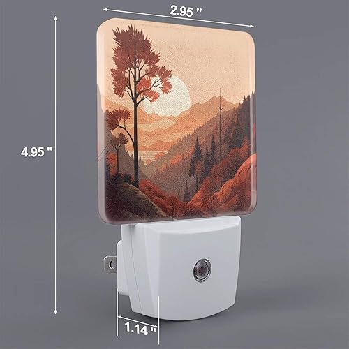 Miniatura 2 de Camión rojo con globo de amor rojo LED enchufable de noche juego de 2 piezas luces nocturnas con sensor automático juego de 2 para dormitorio baño