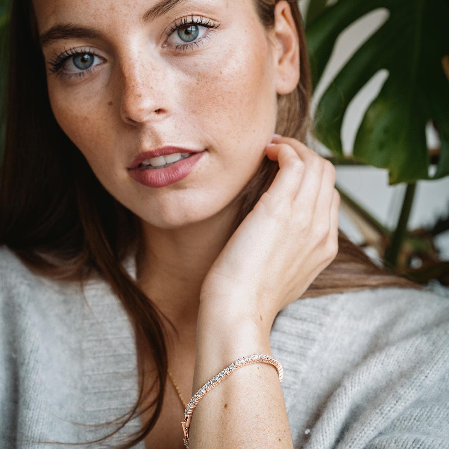 Amoonìc Damen Tennisarmband Match aus 925er Silber oder vergoldet | Mit Zirkoniasteinen, Personalisiert mit Gravur, Geschenk für Sie
