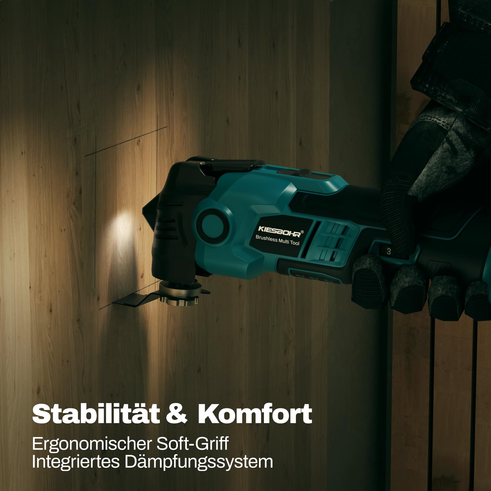 Makita Kompatibles Multifunktionswerkzeug Bürstenloser Oszillationswerkzeug 3.6° Oszillationswinkel 6000-20000 U/min