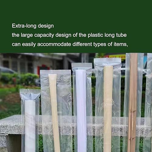 Miniatura 3 de Fundas de plástico extra largas de 8 x 47 pulgadas (20 unidades), bolsas para pósteres estrechas, bolsas de plástico para planos, tubo impermeable