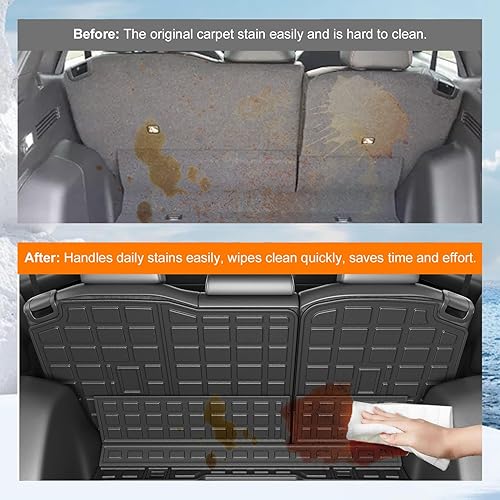 Miniatura 3 de powoq Alfombrilla de carga de combustible compatible con Honda CRV 2023, 2024, 2025 y 2026, protector de asiento trasero, revestimiento de carga