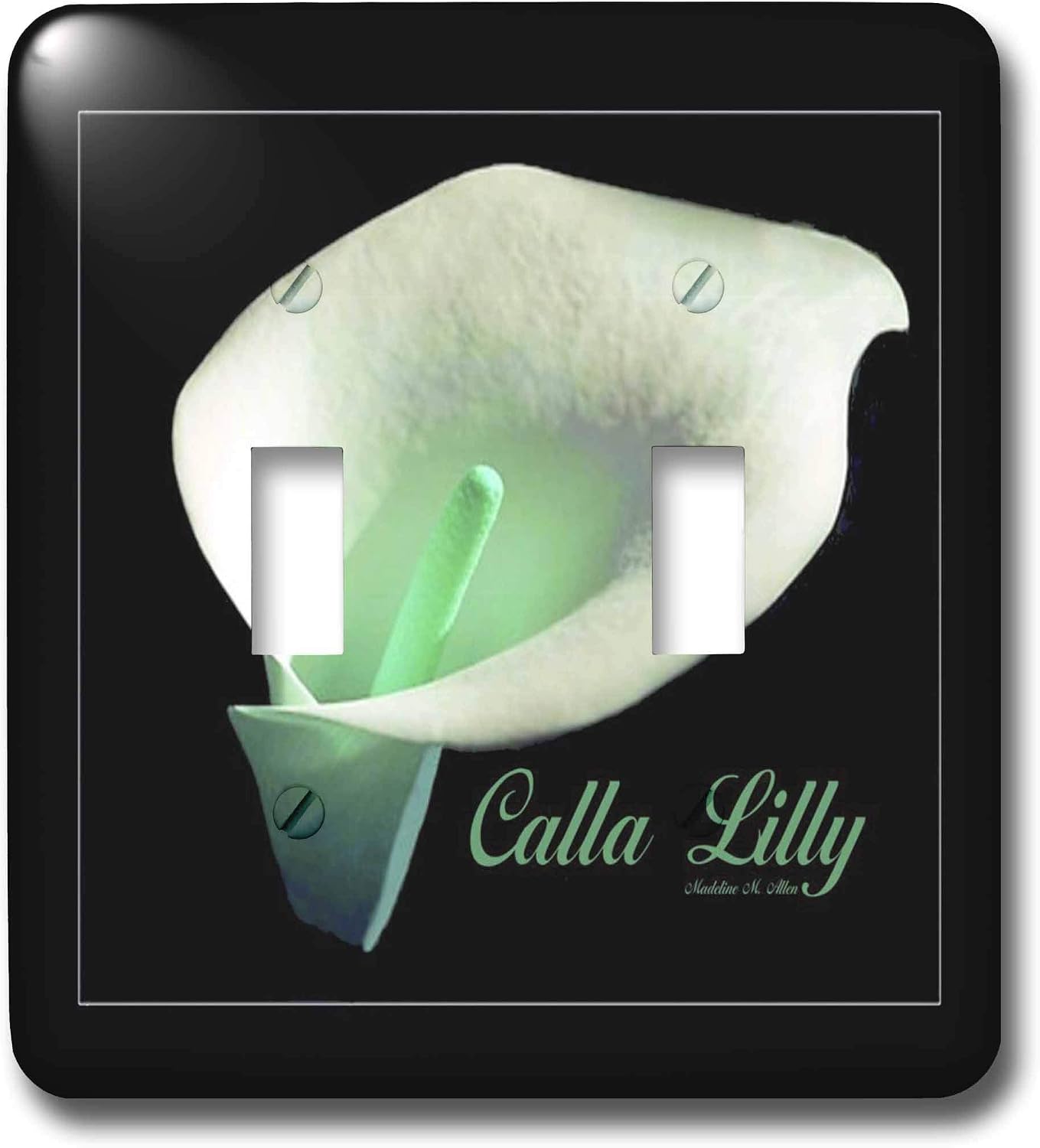 3dRose lsp_6619_2 Calla Lily Flowers Photography Flowers Double Toggle Switch