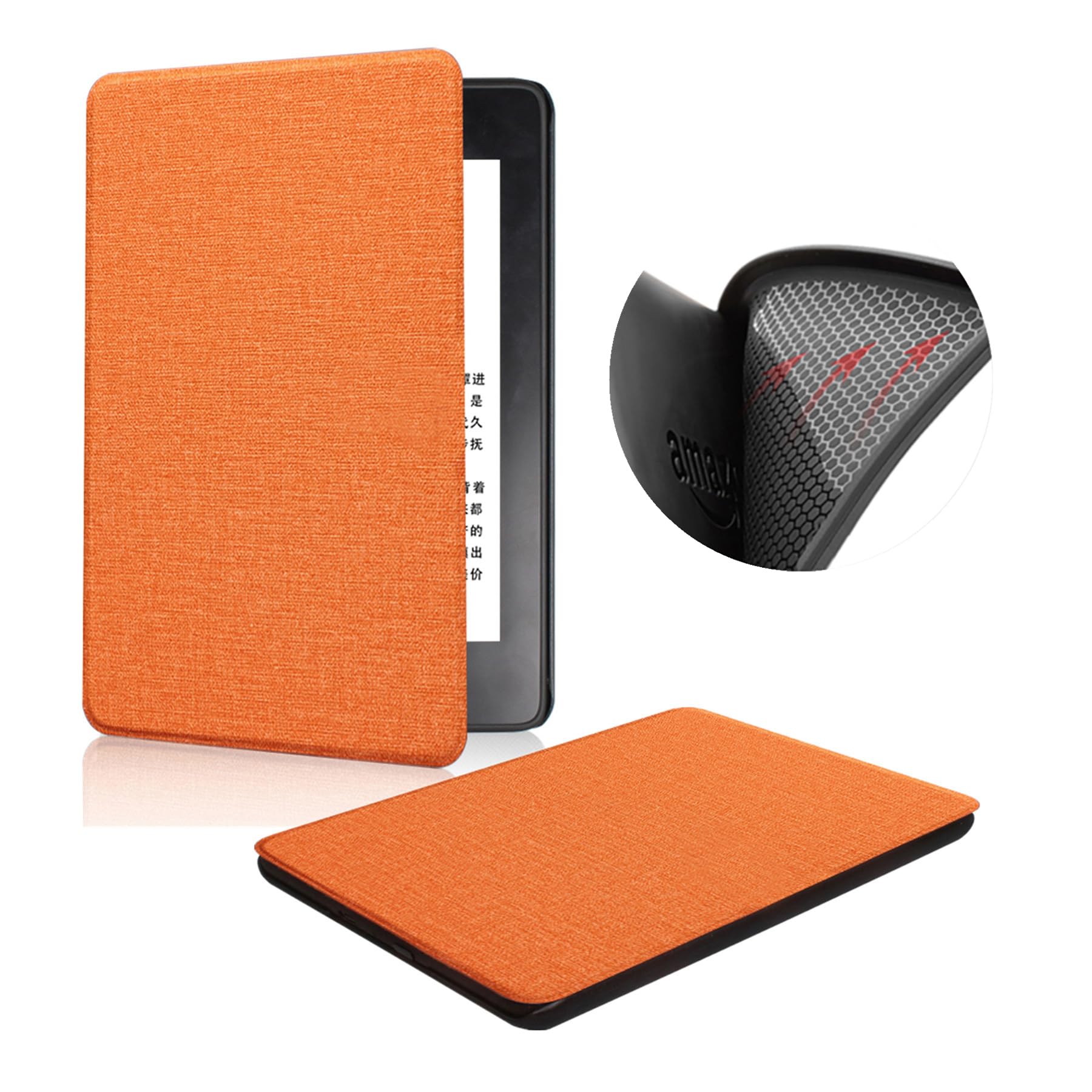Housse Anti-dérapante Pour Kindle Paperwhite 6" (7e/6e/5e Gen) - Étui Tissu Avec Sangle Main