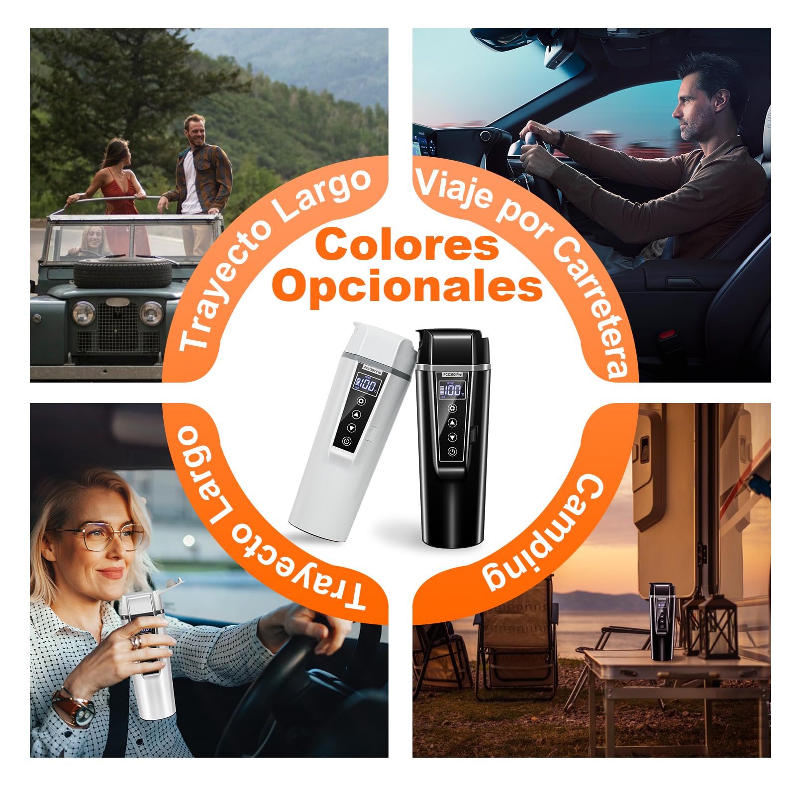 Hervidor Coche 12V/24V Eléctrico 400ml para Camión y Viaje