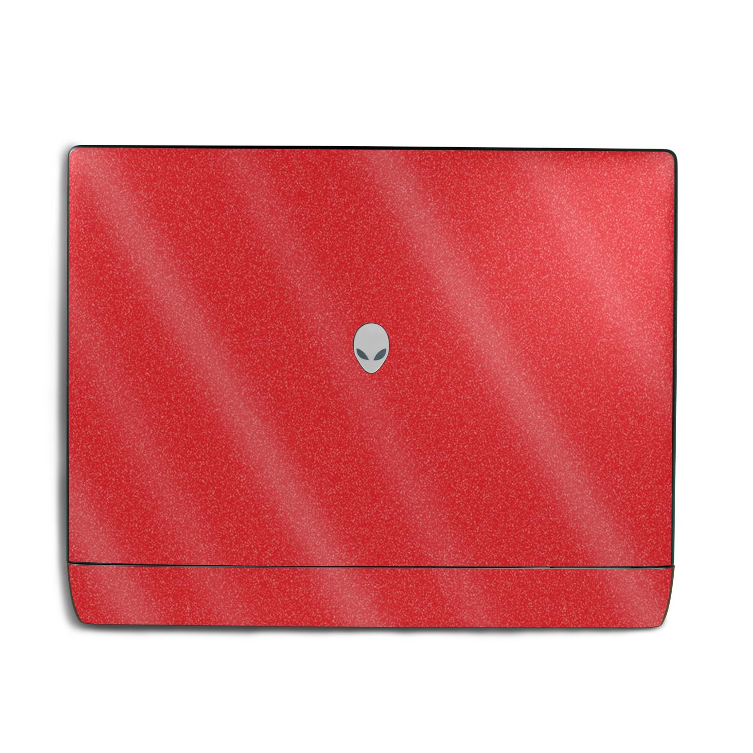 Glossy Glitter Laptop Skin Compatible with Alienware 18 Area-51 (2025) - Solid Red - Premium 3M Vinyl Protective Wrap Decal Cover - Easy to Apply | Crafted in The USA by MightySkins