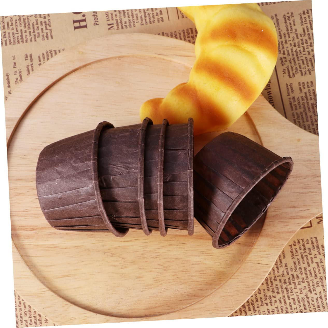 Ciieeo 300piezas Tazas De Papel Para Muffins y Antigrasa y No Adhesivas Para Hornear Postres Chocolate Para Fiestas y Eventos Chocolate