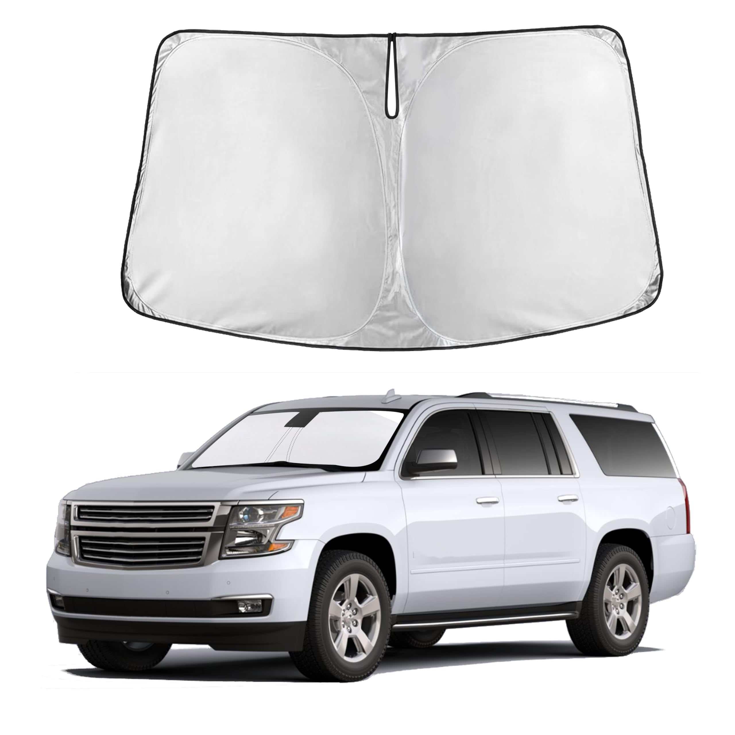 Autovir Windshield Sun Shade Fit for 2015-2018 2019 2020 Chevrolet Subarban Sunshade, Front Car Window Shades Sun Visor, Blocks UV Rays & Heat, Car Accessories Fit for Chevrolet Subarban 2015-2020