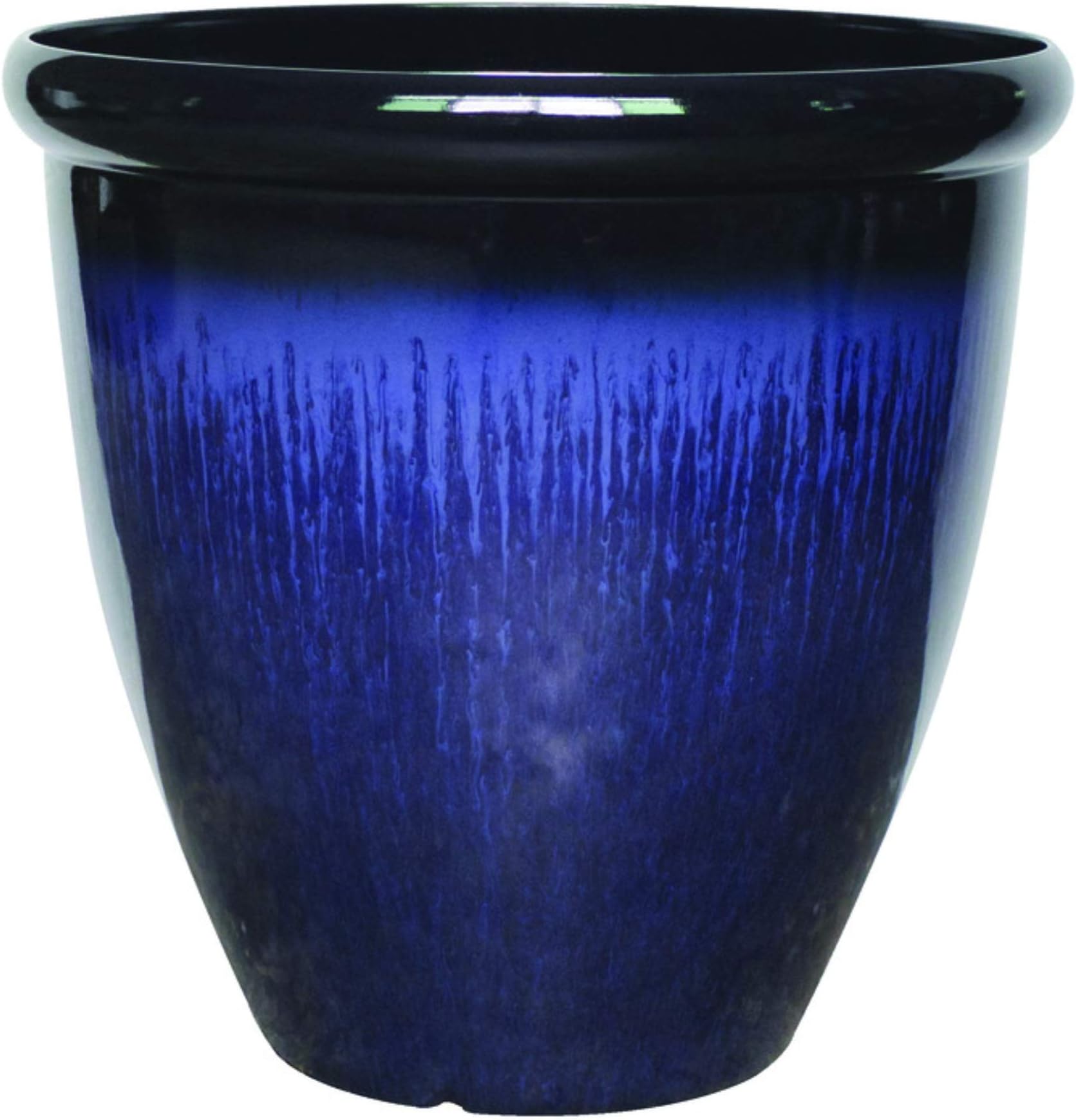 EPS00052N-180AM 18 in Dia Blue Tall Egg Composite Resin Plastic Planter