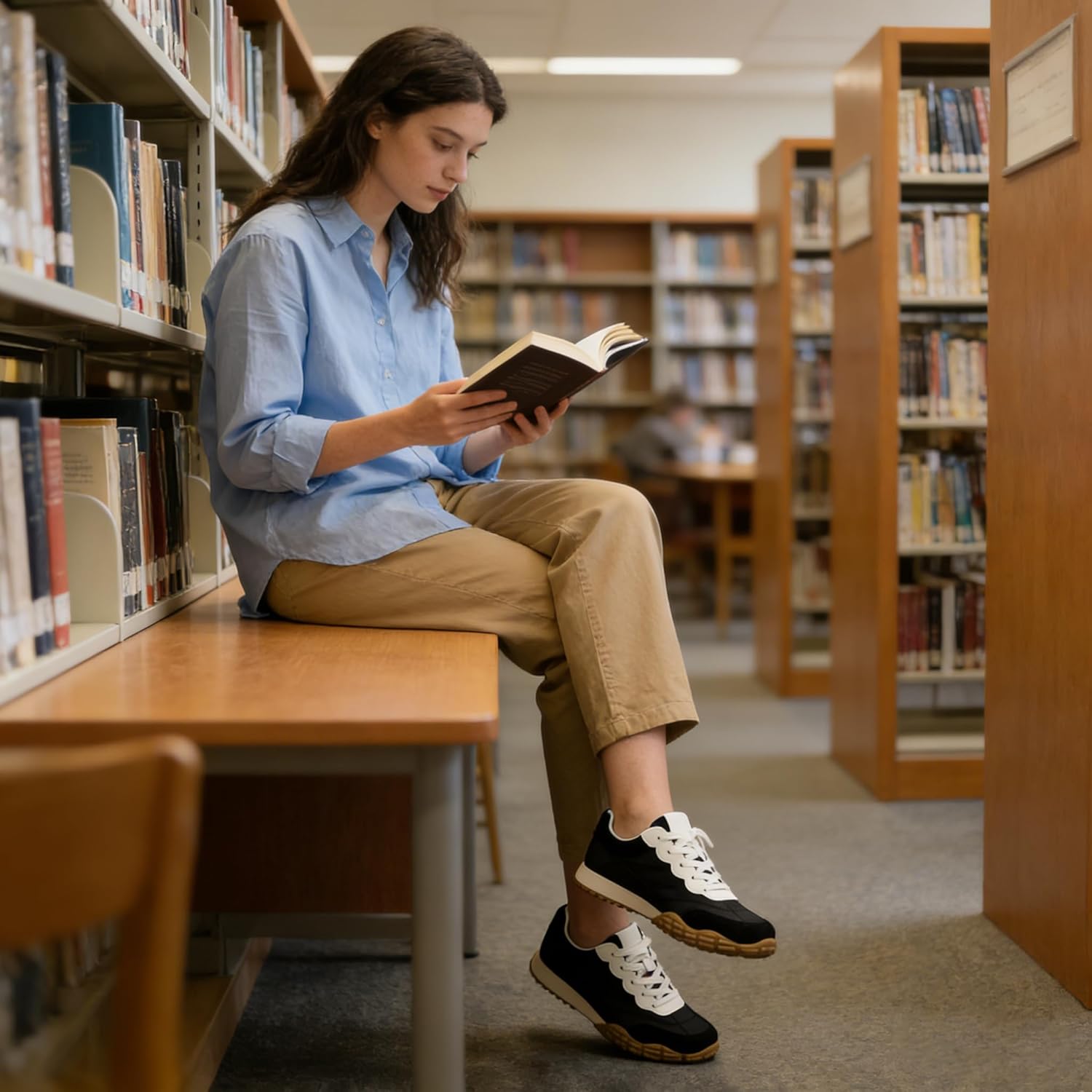 COOLLULU Women Casual Sneakers Lightweight with Foam Insole Running Walking Shoes-Non-Slip Comfortable Lace Up Fashion Sneakers for Women Trendy - Image 2