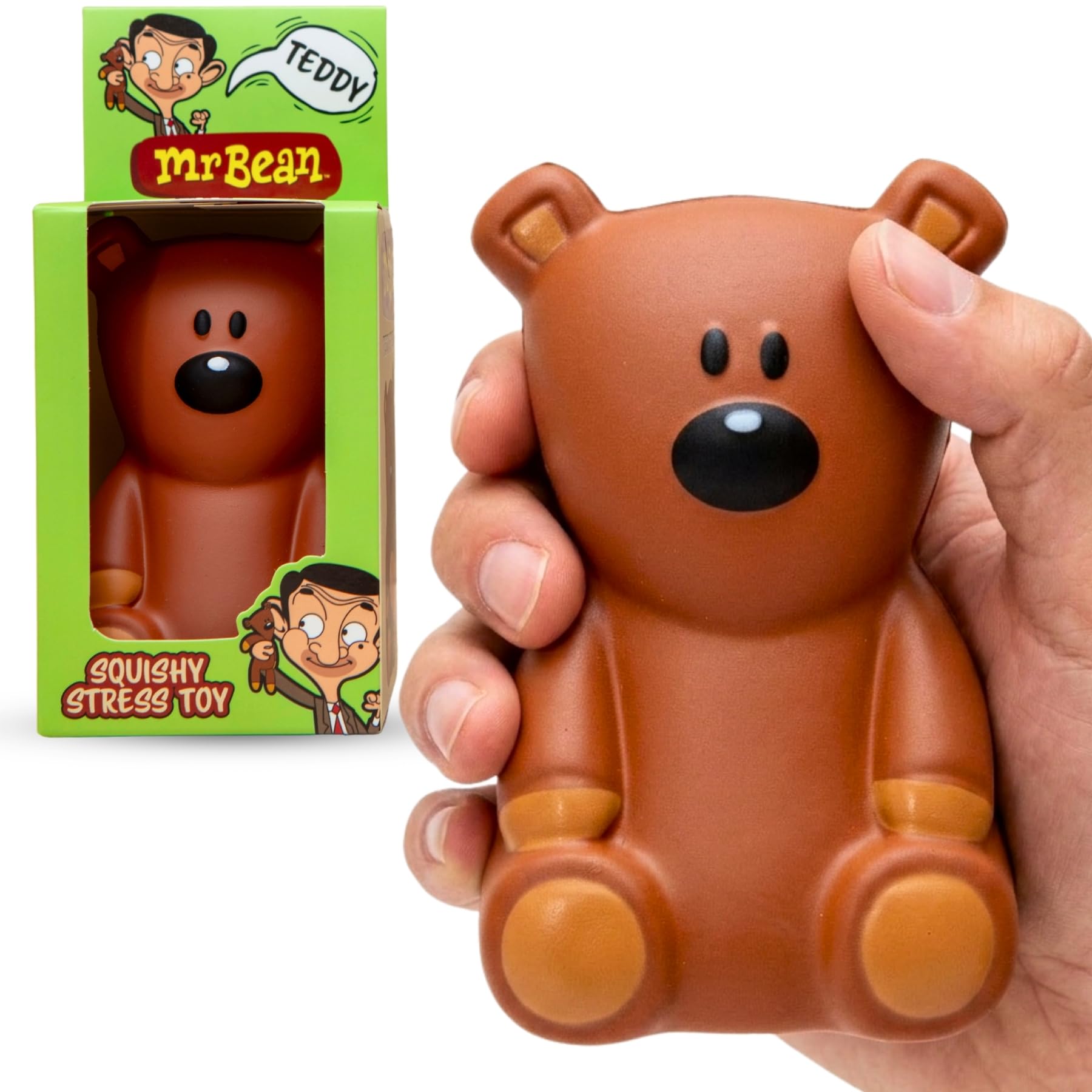 Boxer Gifts Mr Bean Teddy Squishy Toy, Officially Licensed Stress Toy, 11cm