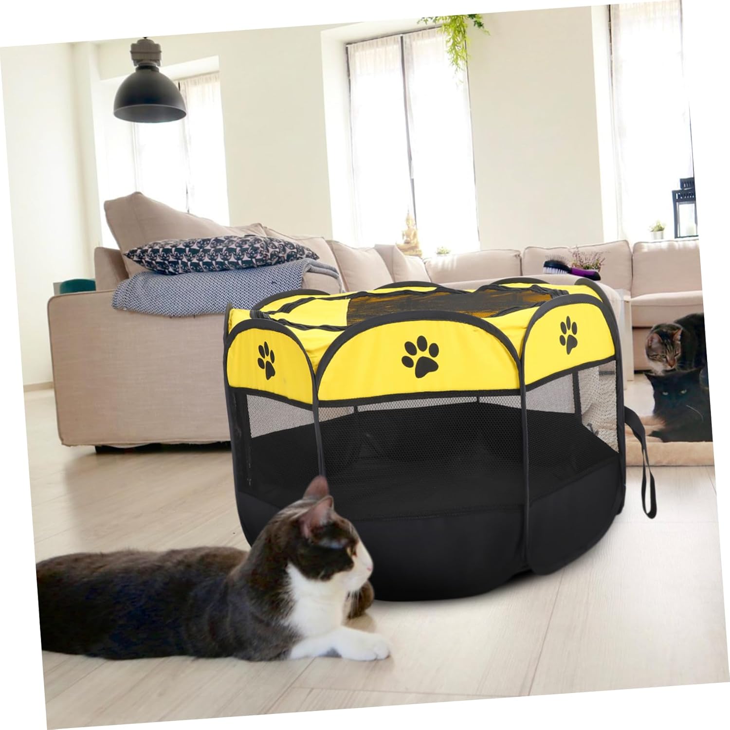 Extra Large Octagon Pet Tent Oxford Fabric Playpen Breathable Mesh for Use Spacious Stylish Enclosed Space for Pets Easy to