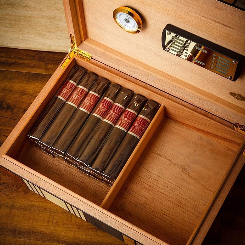 Pudełko na cygara Pianolak sigarenkistje, strak gespafdichting ontwerp sigarenhumidor, grote capaciteit elegante prachtige humidor voor 25 sigaren Spersonalizowane