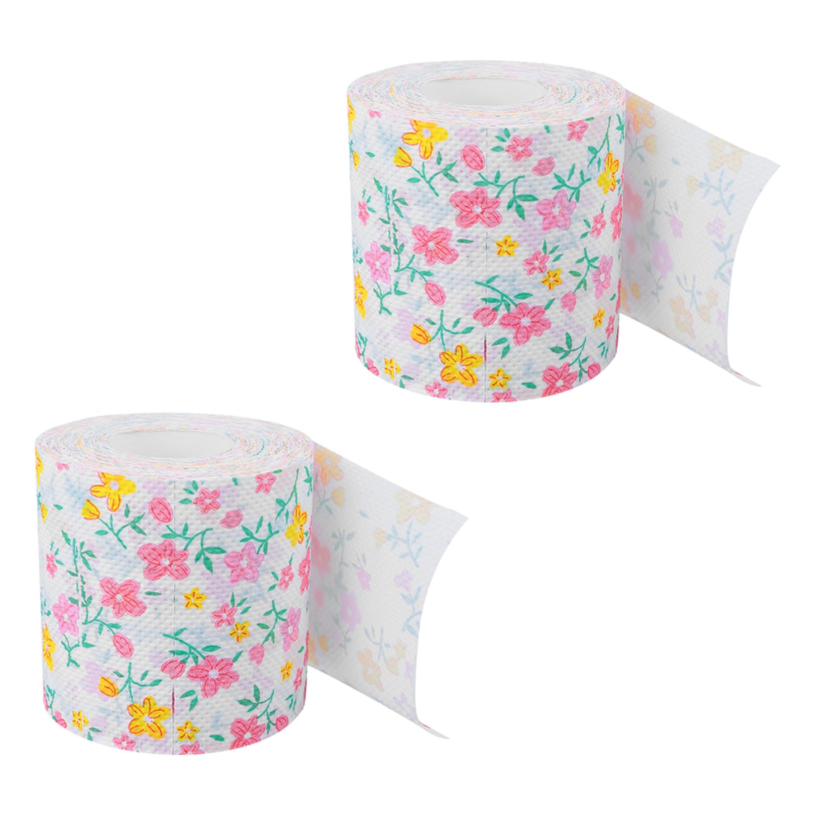 Papel higiénico impreso suave y resistente, rollos de colores desechables para baño